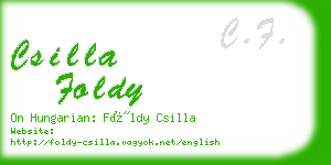 csilla foldy business card